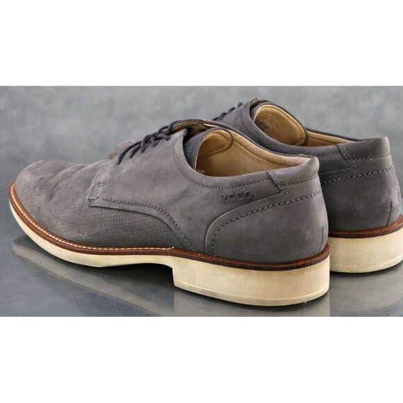 ECCO Men\'s Dress Shoes Size EU 47 US 13-13.5 Perforated Leather Gray main image 9